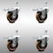 Service Caster 4 Inch SS High Temp Phenolic 1/2 Inch Threaded Stem Caster Set Total Lock Brake SCC-SSTSTTL20S414-PHSHT-121315-4 - alternate 1